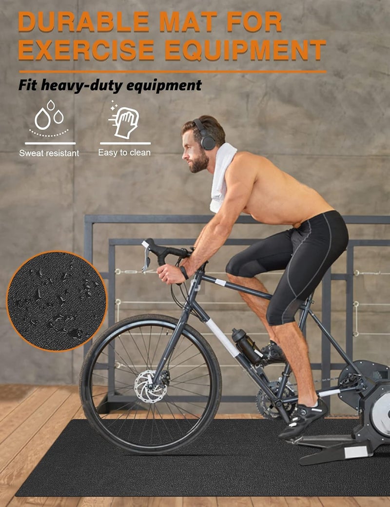 WERCHO Treadmill Mat 78"x36", Walking Pad Mat for Carpet Hardwood Floors 6mm Heavy-Duty Exercise Equipment Mat for Treadmil Pad, Rowing Machine, Spin Bike, Elliptical Trainer, Home, Gym - Image 5